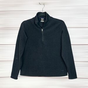 Patagonia Capilene Black 1/4 zip Fleece Pullover Sweater Vintage made in USA S
